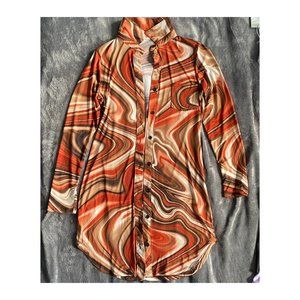 Orange and Brown Dress